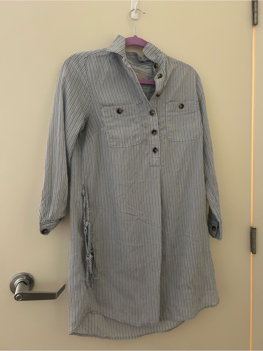 LOFT Girls Blue & White Striped Tunic Dress